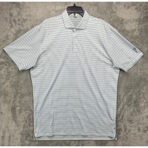 Holderness Bourne Men's "The Sands" Polo Shirt XL White‎ Striped Performance